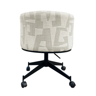 Draaistoel Rochenne met wielen beige graffic by Richmond Interiors