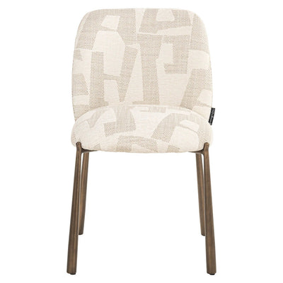 Eetkamerstoelen Lana beige graffic (set van 2) by Richmond Interiors