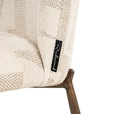 Eetkamerstoelen Lana beige graffic (set van 2) by Richmond Interiors