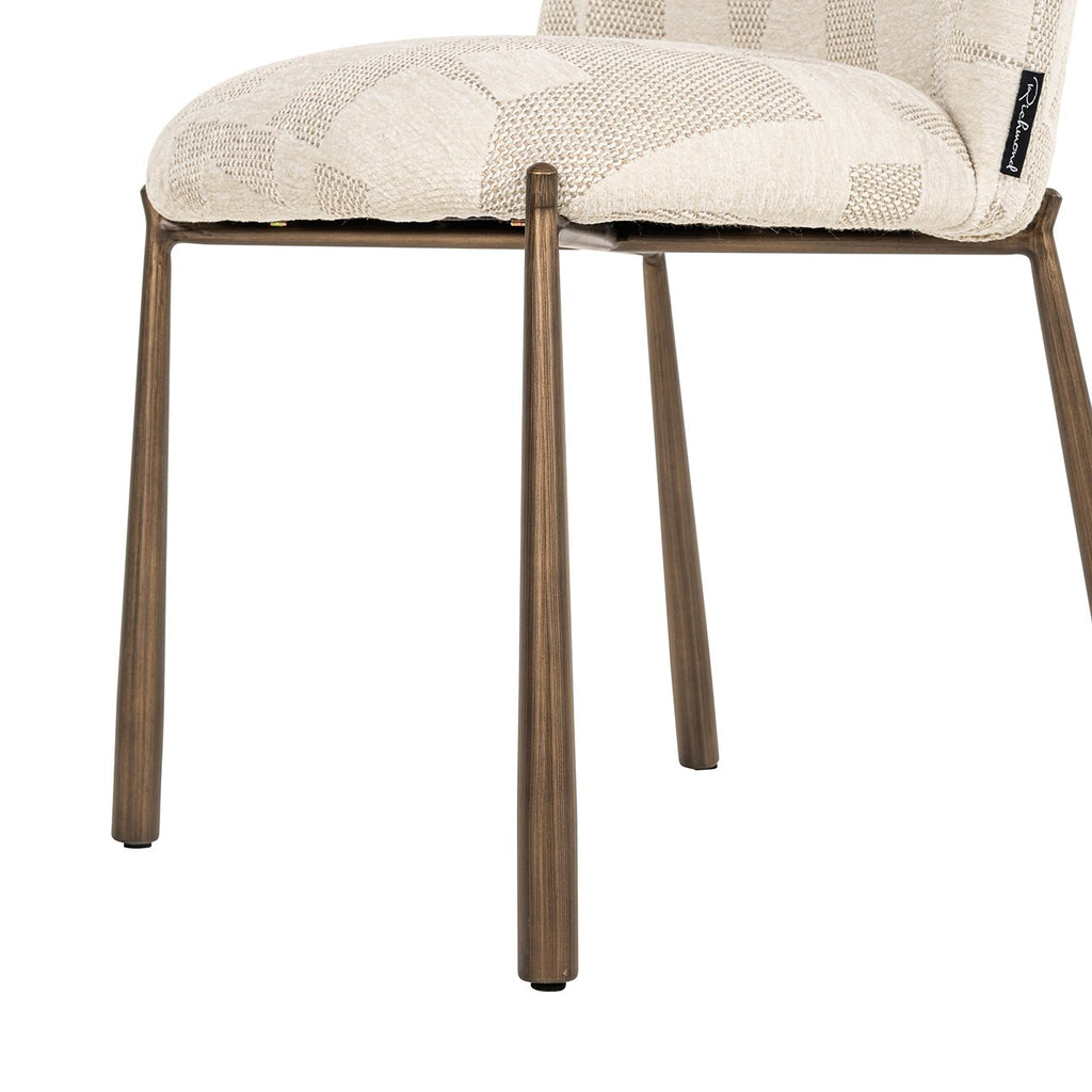 Eetkamerstoelen Lana beige graffic (set van 2) - depauwwonen