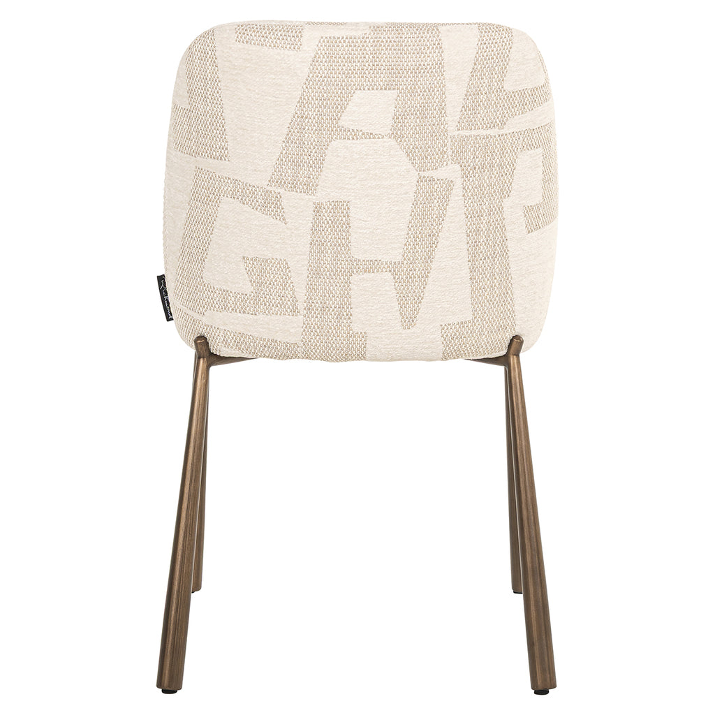 Eetkamerstoelen Lana beige graffic (set van 2) - depauwwonen