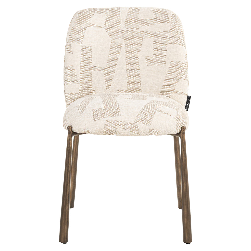 Eetkamerstoelen Lana beige graffic (set van 2) - depauwwonen