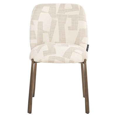 Eetkamerstoelen Lana beige graffic (set van 2) by Richmond Interiors