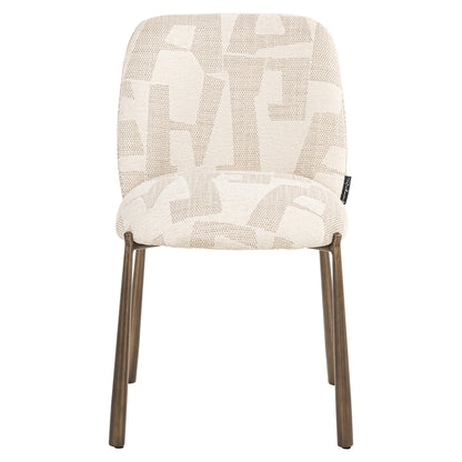 Eetkamerstoelen Lana beige graffic (set van 2) - depauwwonen