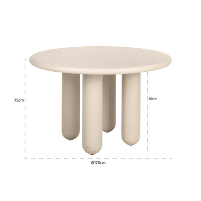 Eettafel Calma 120Ø (Beige) by Richmond Interiors