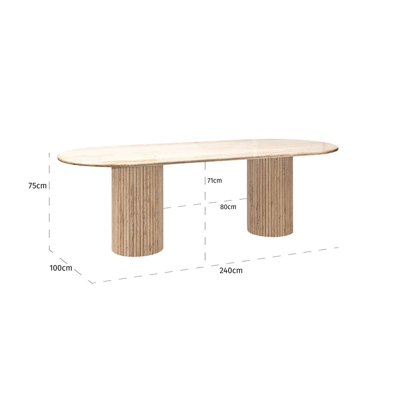 Eettafel La Cantera ovaal 240 by Richmond Interiors