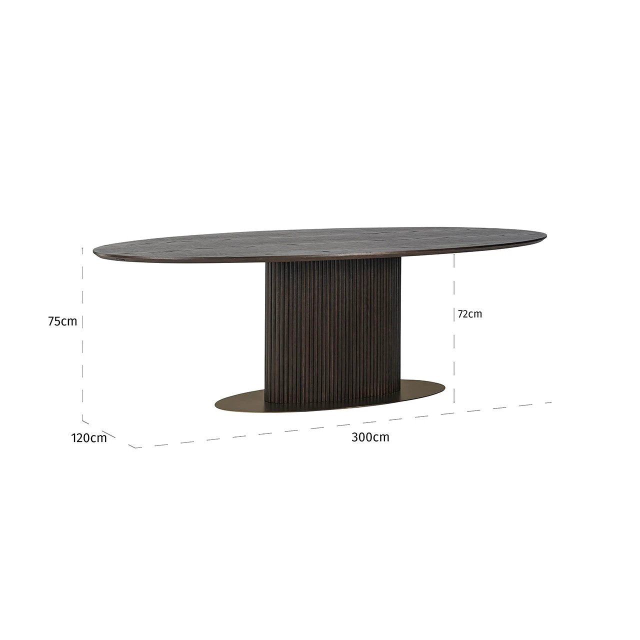Eettafel Luxor ovaal 300 (Bruin) by Richmond Interiors
