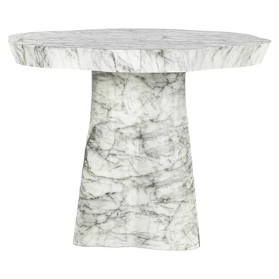 Eettafel Rockyard 100Ø faux wit marmer by Richmond Interiors