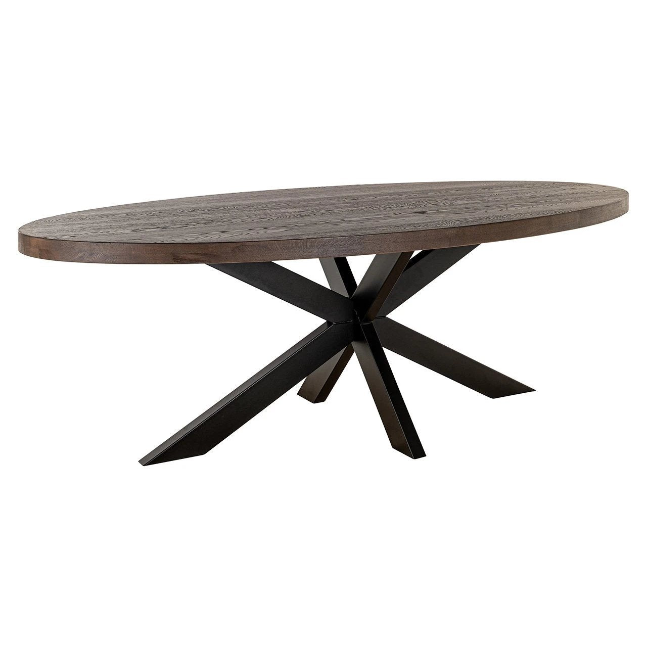 Eettafel Watson bruin 235 incl. spinpoot zwart (donkerbruin) by Richmond Interiors