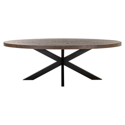 Eettafel Watson bruin 235 incl. spinpoot zwart (donkerbruin) by Richmond Interiors
