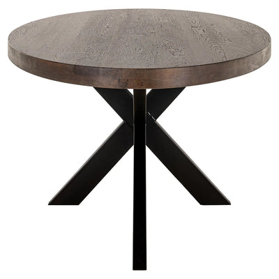 Eettafel Watson bruin 235 incl. spinpoot zwart (donkerbruin) by Richmond Interiors