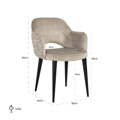 Fauteuil Giovanna trendy nature/quartz khaki brandvertragend by Richmond Interiors