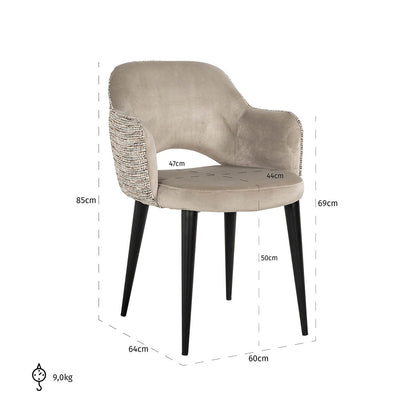 Fauteuil Giovanna trendy nature/quartz khaki brandvertragend - depauwwonen