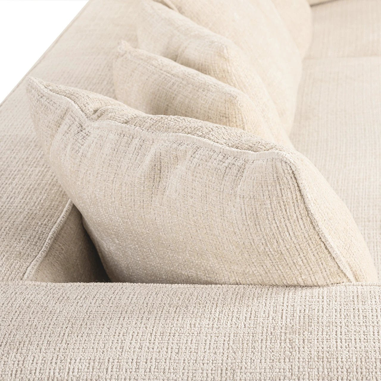 Hoekbank Lusso beige chenille by Richmond Interiors