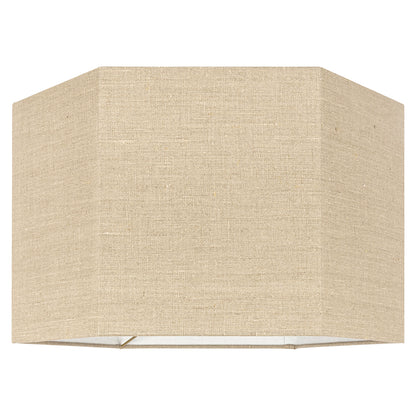 Lampenkap Sally sand linnen,  medium zeshoekig - depauwwonen