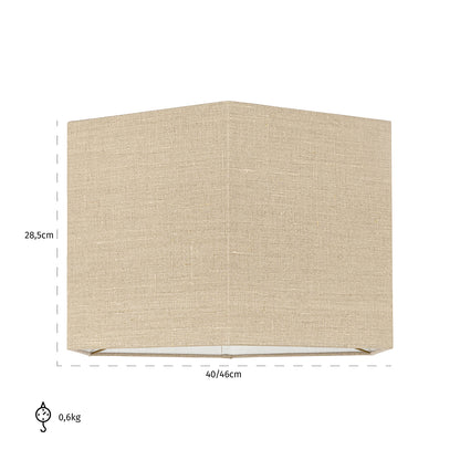 Lampenkap Sally sand linnen,  medium zeshoekig - depauwwonen