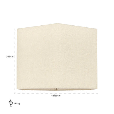 Lampenkap Soho white bouclé, extra groot zeshoekig by Richmond Interiors