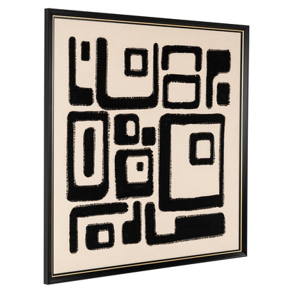 Muurkunst Shanita (Zwart/wit) - depauwwonen