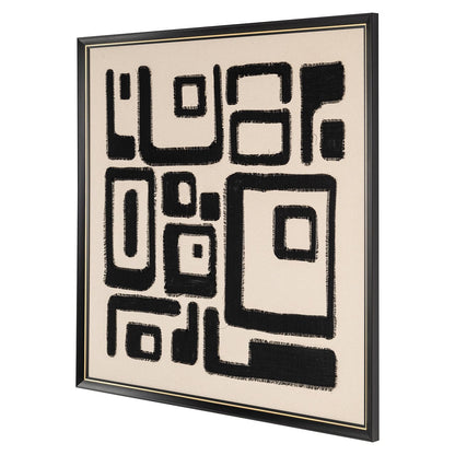 Muurkunst Shanita (Zwart/wit) - depauwwonen