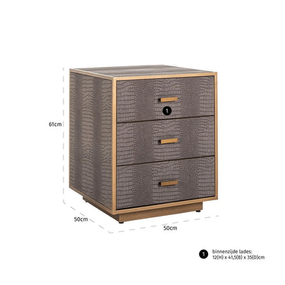 Nachtkastje Classio 3-laden by Richmond Interiors