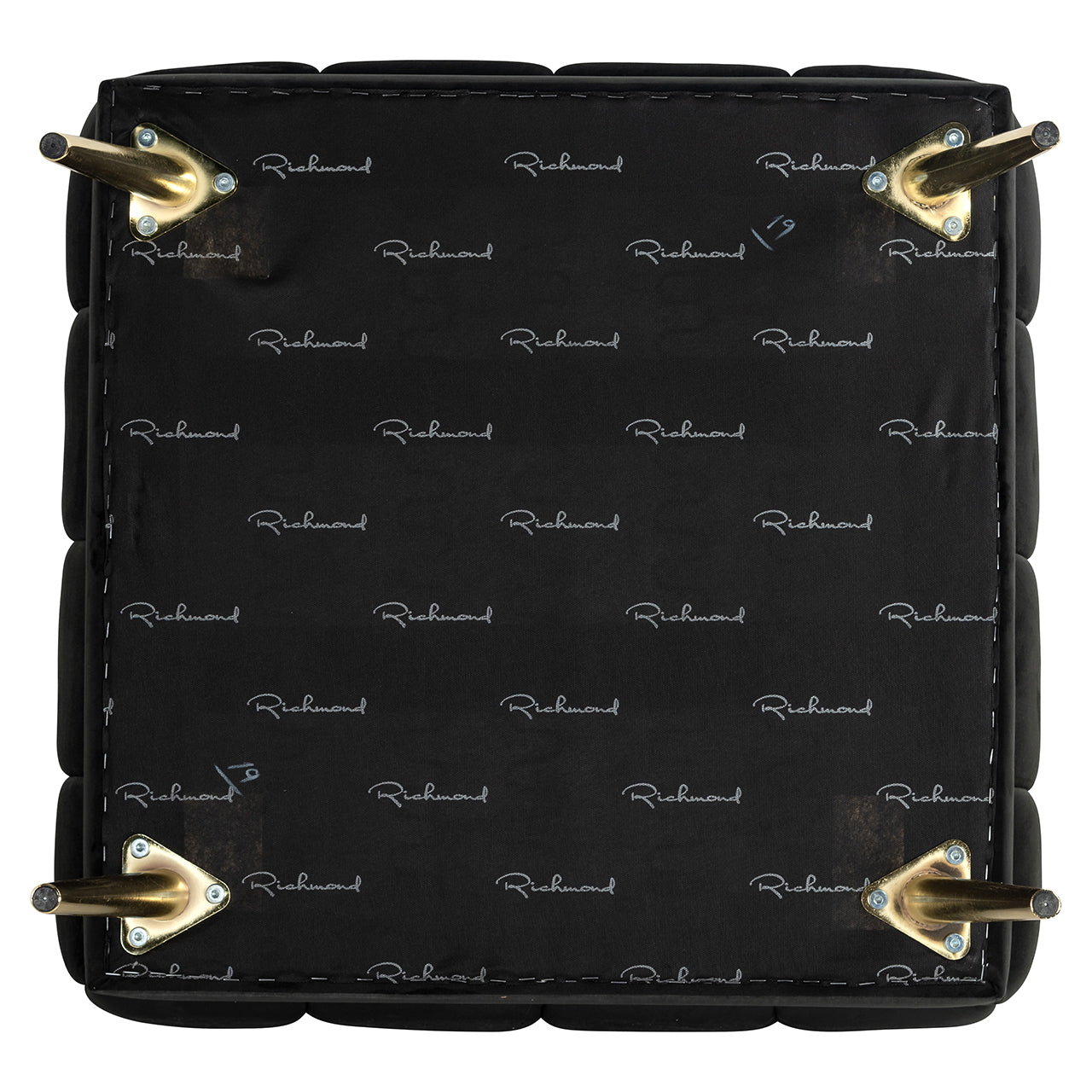 Poef Huxley antraciet velvet - depauwwonen