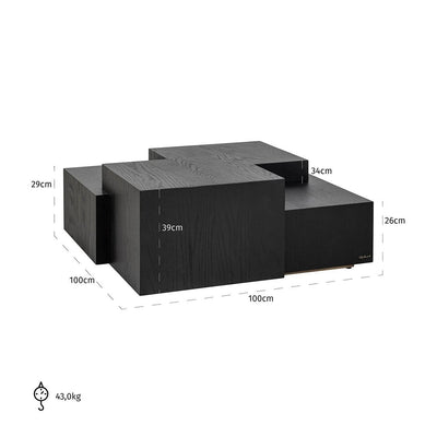 Salontafel Lennox Dark Coffee by Richmond Interiors