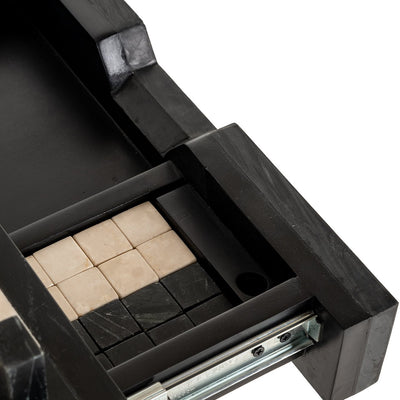 Schaaktafel Davos 1-lade (Zwart) by Richmond Interiors