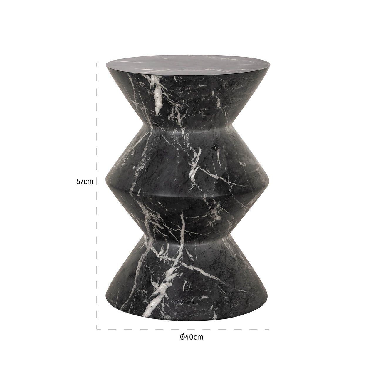 Side table Bosco faux black marble - depauwwonen