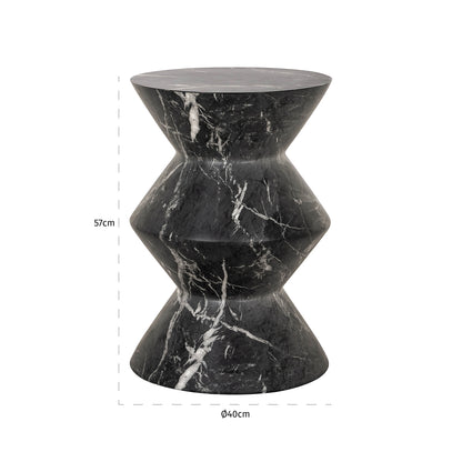 Side table Bosco faux black marble - depauwwonen