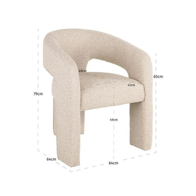 Stoel Belle biscotti brandvertragend by Richmond Interiors