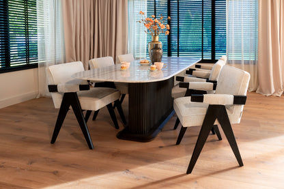 Stoel Cooper white chenille - depauwwonen