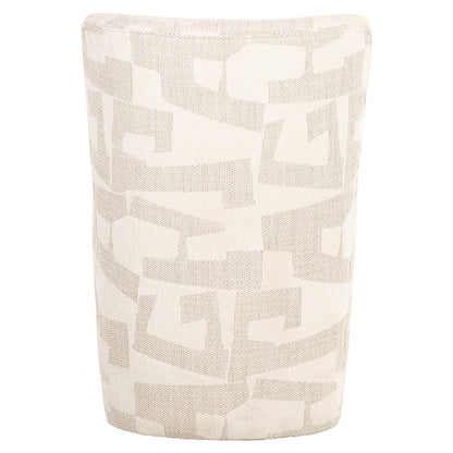 Stoel Lorain met wieltjes beige graffic - depauwwonen