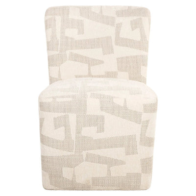 Stoel Lorain met wieltjes beige graffic by Richmond Interiors