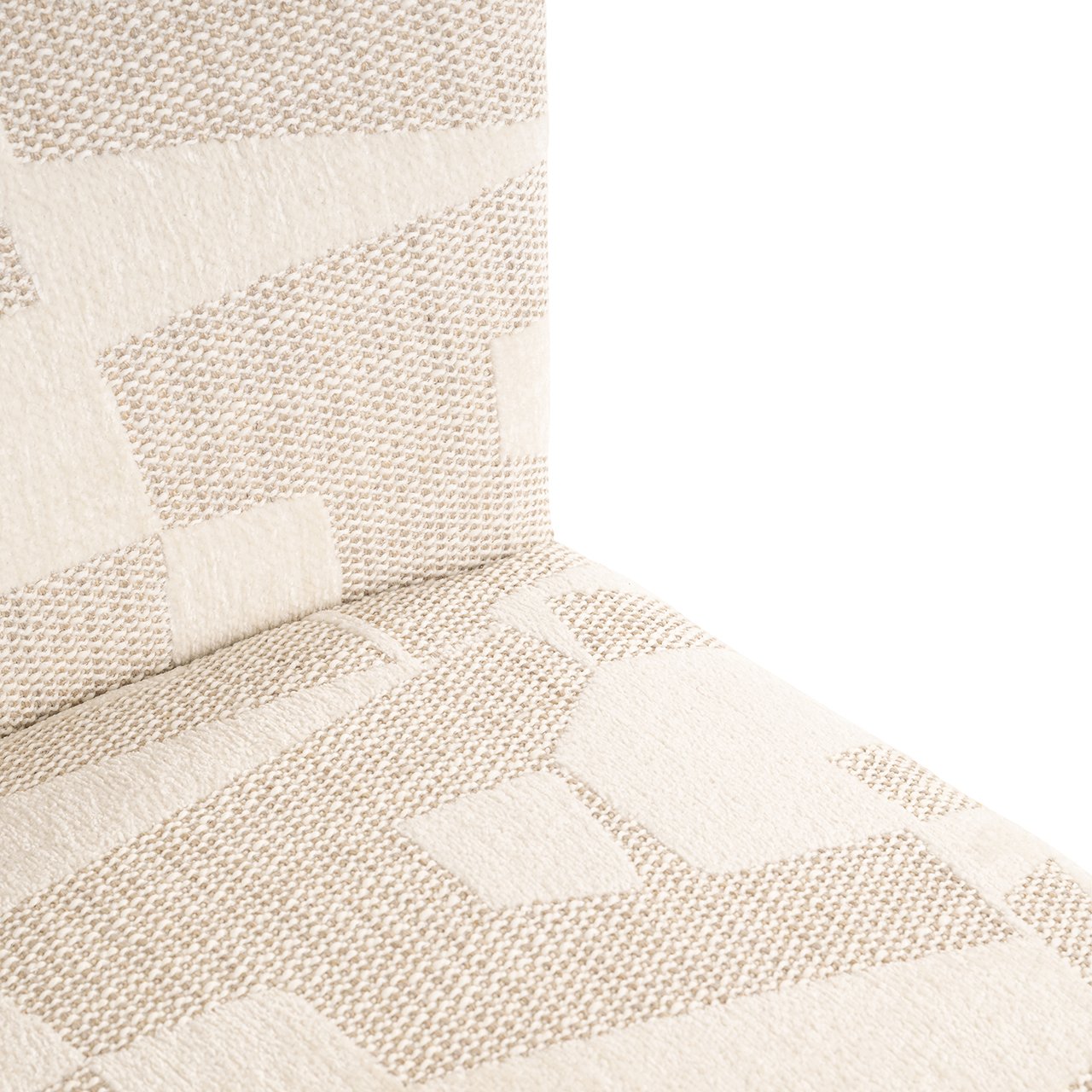 Stoel Lorain met wieltjes beige graffic - depauwwonen