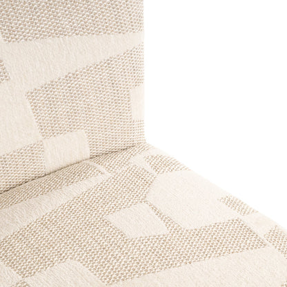 Stoel Lorain met wieltjes beige graffic - depauwwonen