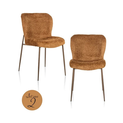 Stoel Odarby cognac fusion (set van 2) - depauwwonen