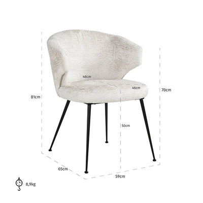 Stoel Xandra cream fusion by Richmond Interiors