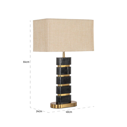 Tafellamp Levina incl. lampenkap (Black/gold) - depauwwonen