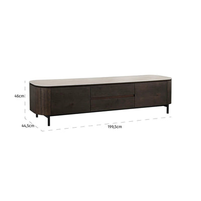 TV-dressoir Ritz 2-deurs 1-la (Bruin) by Richmond Interiors