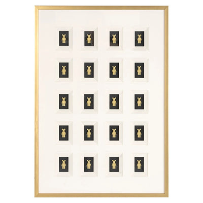 Wall art Bear block 3D (Black/gold) by Richmond Interiors