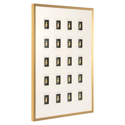Wall art Bear block 3D (Black/gold) by Richmond Interiors
