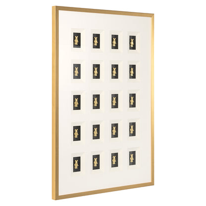 Wall art Bear block 3D (Black/gold) - depauwwonen