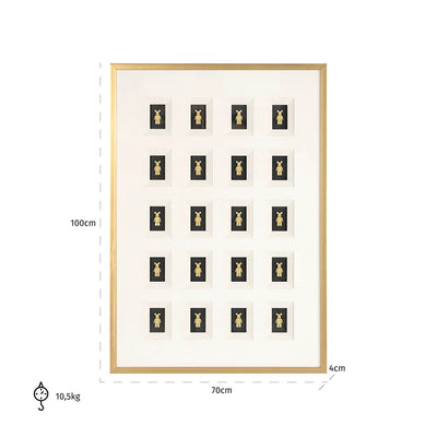 Wall art Bear block 3D (Black/gold) by Richmond Interiors