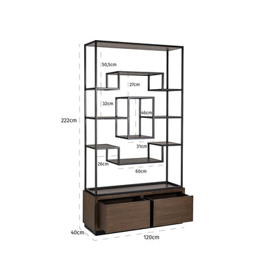 Wandkast Bonvoy brown 2-laden (Brown) by Richmond Interiors