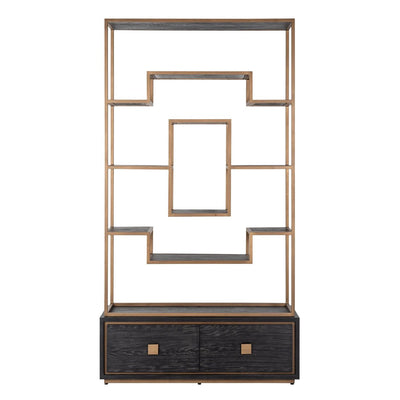 Wandkast Hunter 2-laden (Black rustic) by Richmond Interiors