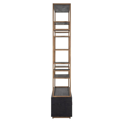 Wandkast Hunter 2-laden (Black rustic) by Richmond Interiors