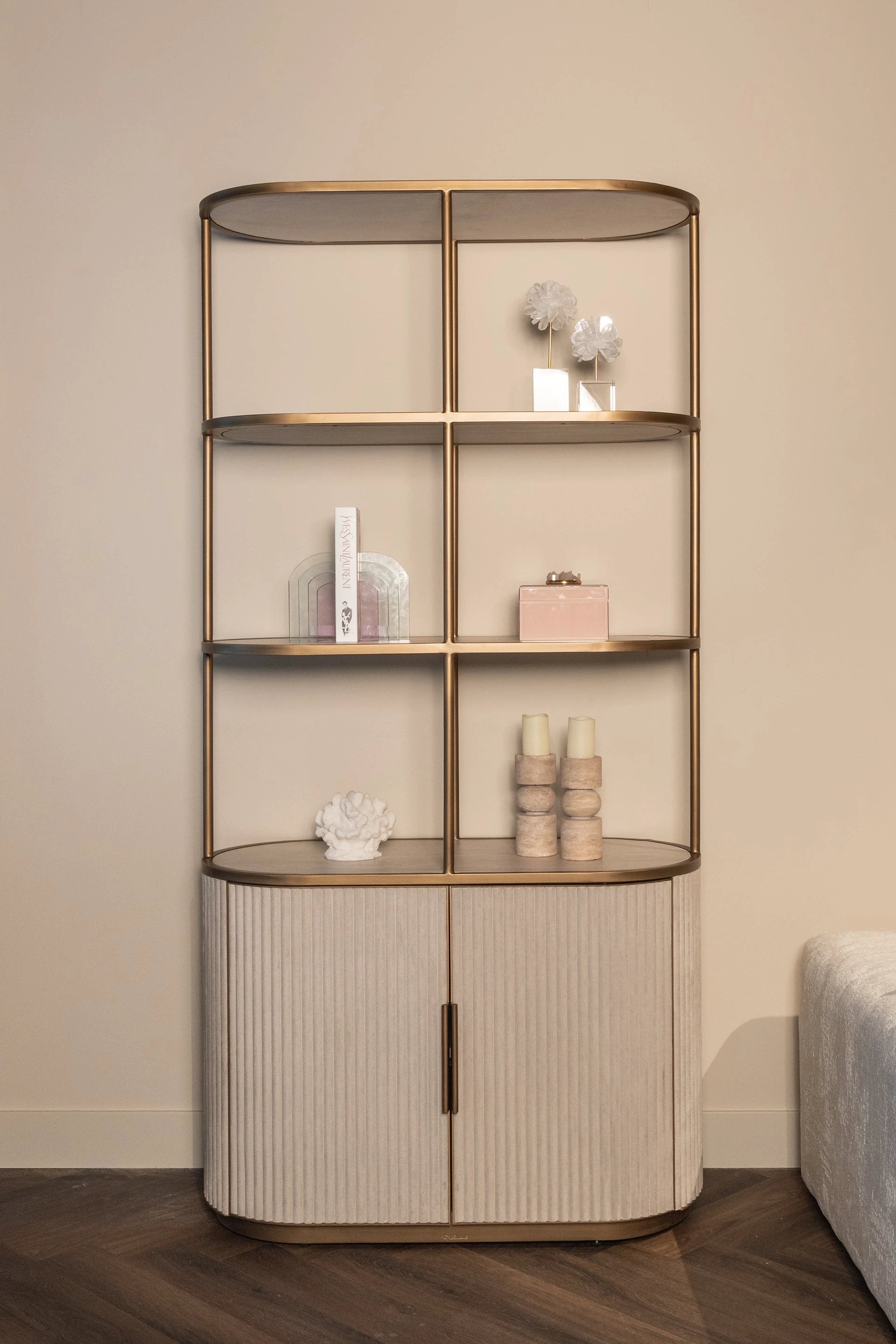 Wandkast Tivoli 2-deurs 3 open planken (Wit) by Richmond Interiors