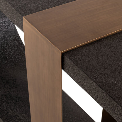 Wandtafel Bazel (Zwart/goud) - depauwwonen