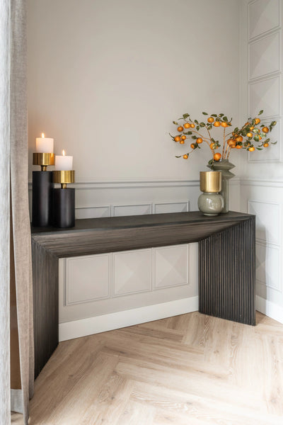 Wandtafel Gizen (Zwart/goud) by Richmond Interiors