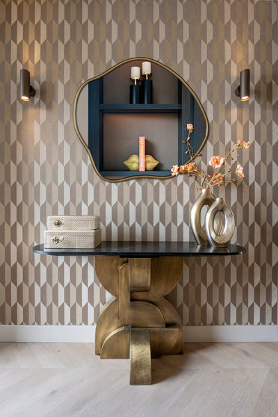 Wandtafel Maddox (Zwart/goud) by Richmond Interiors